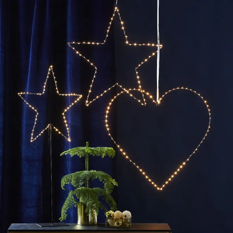 Dekoracja wisząca LED Dew Drop serce MIRA 70cm — zdjęcie 8