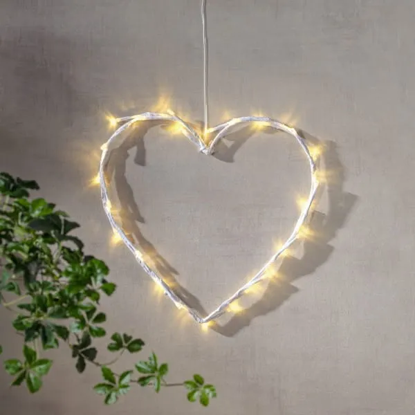Dekoracja wisząca Serce z oświetleniem Led CRISPY 27cm na baterie — zdjęcie 4