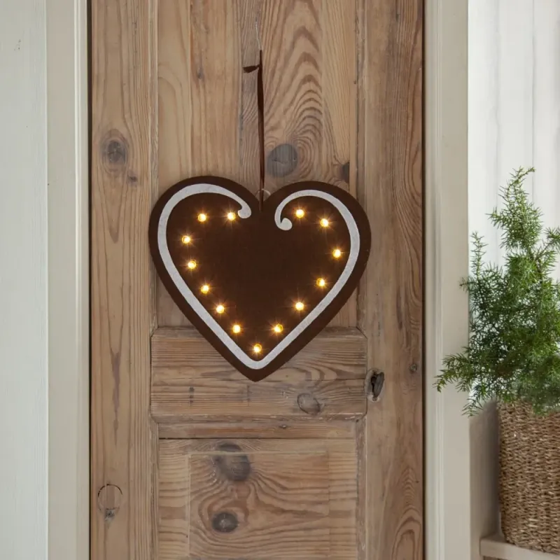 Dekoracja wisząca serce Led MERRY na baterie — zdjęcie 3
