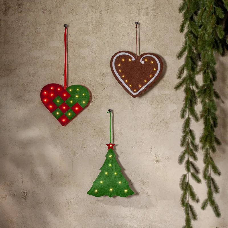 Dekoracja wisząca serce Led MERRY na baterie — zdjęcie 4