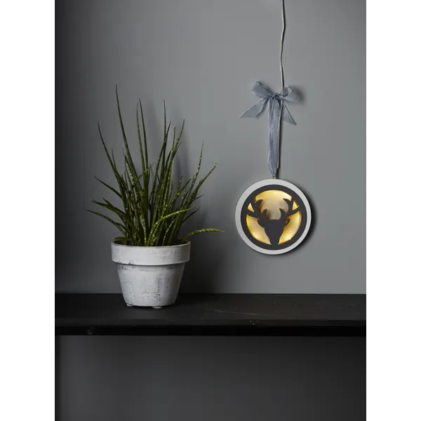 Dekoracja wisząca z oświetleniem Led WOODWORKS 16cm na baterie — zdjęcie 4