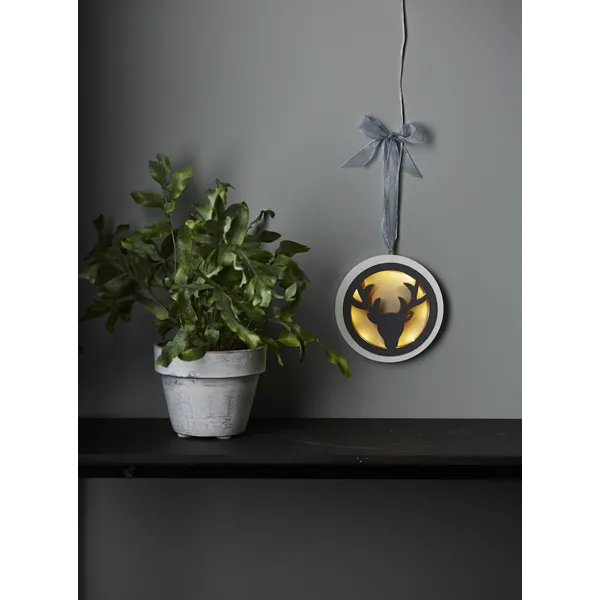 Dekoracja wisząca z oświetleniem Led WOODWORKS 16cm na baterie — zdjęcie 5