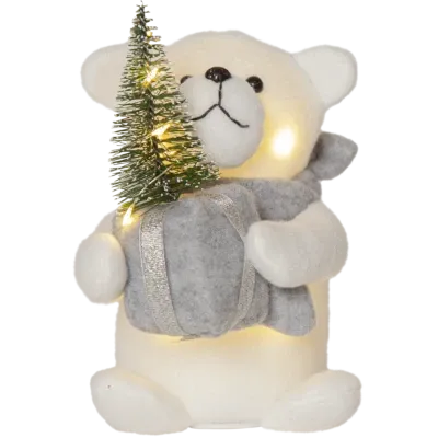Figurka Miś Polarny Led JOYLIGHT 20cm na baterie — zdjęcie 2