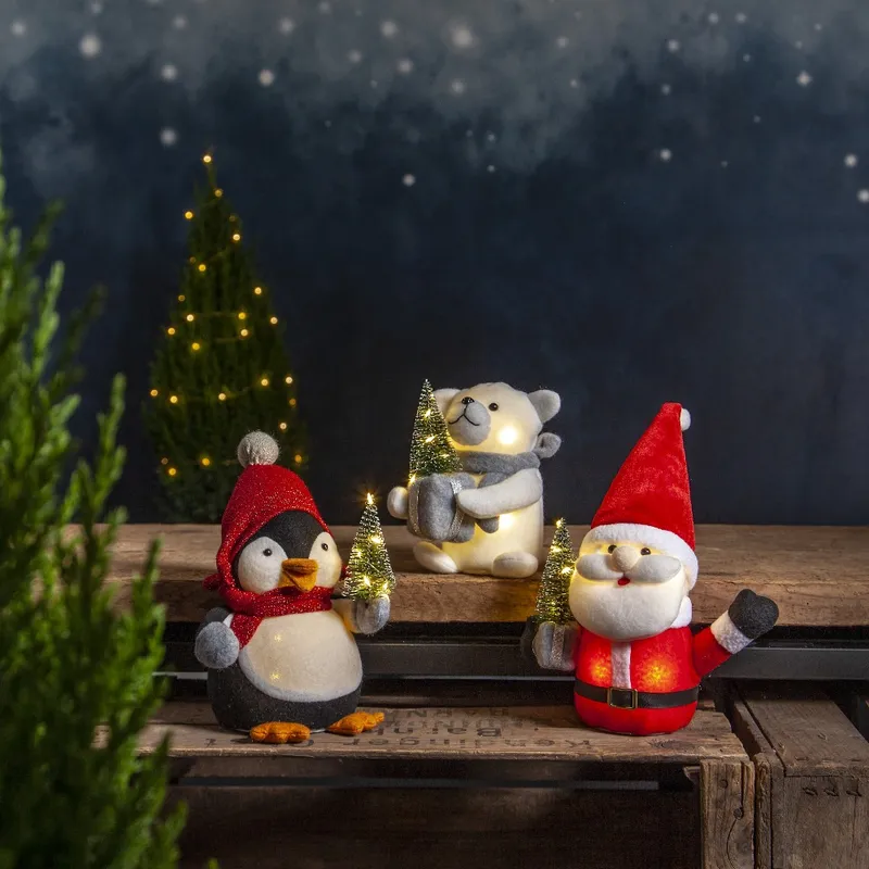 Figurka Miś Polarny Led JOYLIGHT 20cm na baterie — zdjęcie 3