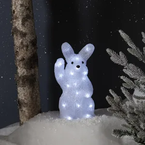 Figurka ogrodowa Zając Led CRYSTALO na baterie IP44