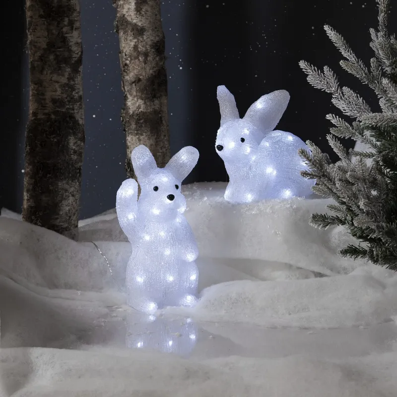 Figurka ogrodowa Zając Led CRYSTALO na baterie IP44 — zdjęcie 3