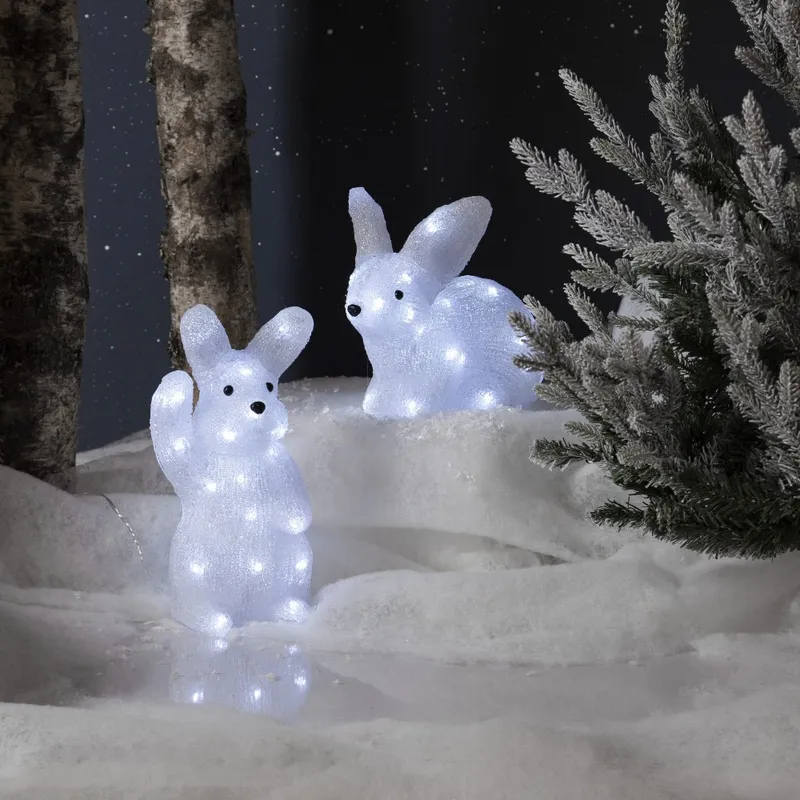Figurka ogrodowa królik Led CRYSTALO na baterie IP44 — zdjęcie 4