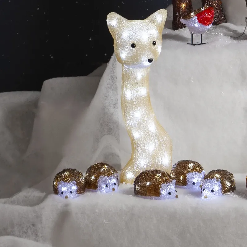 Figurki ogrodowe jeże Led CRYSTALO na baterie IP44 — zdjęcie 3