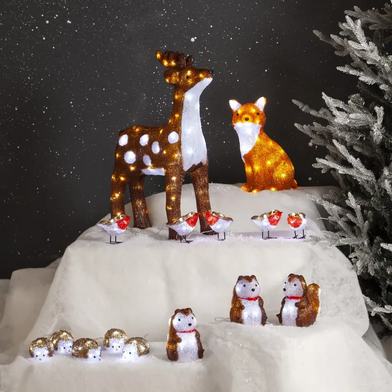 Figurki ogrodowe jeże Led CRYSTALO na baterie IP44 — zdjęcie 4