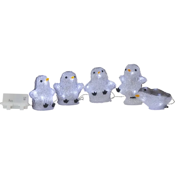 Figurki ogrodowe pingwinki Led CRYSTALO na baterie IP44 — zdjęcie 2