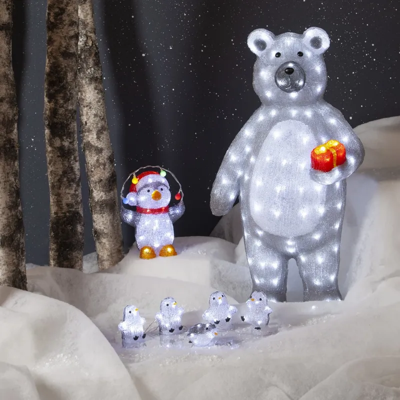 Figurki ogrodowe pingwinki Led CRYSTALO na baterie IP44 — zdjęcie 4