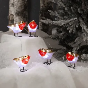 Figurki ogrodowe ptaszki Led CRYSTALO na baterie IP44