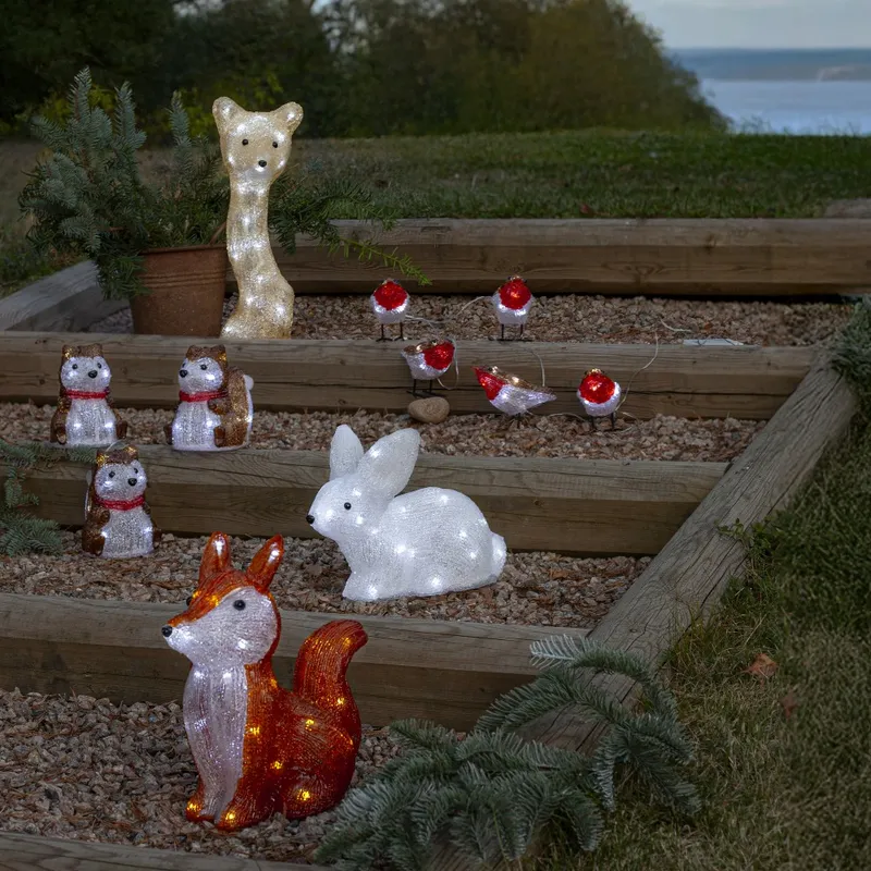 Figurki ogrodowe ptaszki Led CRYSTALO na baterie IP44 — zdjęcie 5