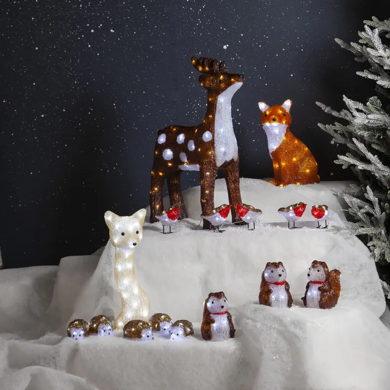 Figurki ogrodowe wiewiórki Led CRYSTALO na baterie IP44 — zdjęcie 4
