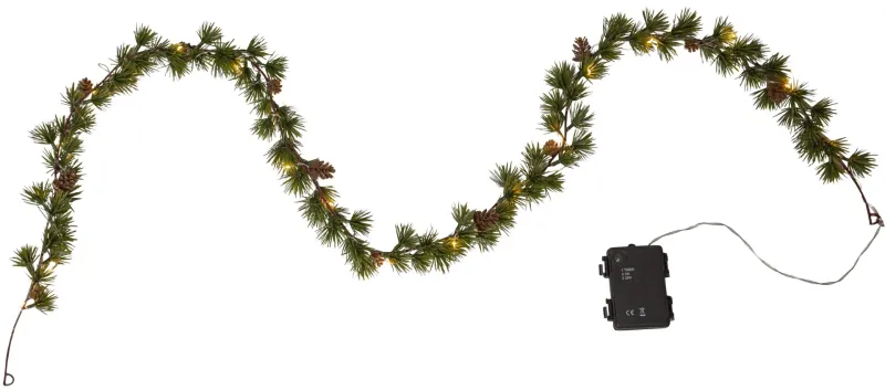 Girlanda z modrzewia z szyszkami i oświetleniem Led LARIX 140cm na baterie — zdjęcie 2