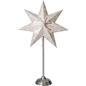 Gwiazda stojąca biała ANTIQUE 55cm wysokości metalowa podstawa wymienne żarówki LED E14