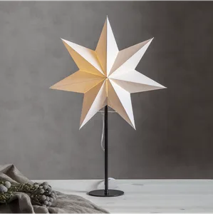 Gwiazda stojąca biała MIXA 50cm wysokości metalowa podstawa wymienne żarówki LED E14