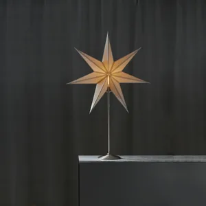 Gwiazda stojąca biała NICOLAS 90cm wysokości metalowa podstawa wymienne żarówki LED E14
