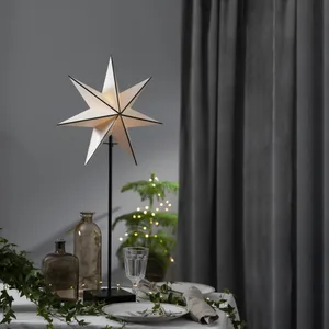 Gwiazda stojąca biało-czarna Led ASTRO 74cm wysokości na baterie