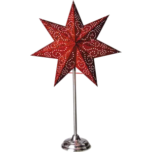 Gwiazda stojąca czerwona ANTIQUE 55cm wysokości metalowa podstawa wymienne żarówki LED E14
