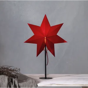 Gwiazda stojąca czerwona MIXA 50cm wysokości metalowa podstawa wymienne żarówki LED E14