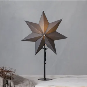 Gwiazda stojąca szara MIXA 50cm wysokości metalowa podstawa wymienne żarówki LED E14