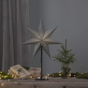 Gwiazda stojąca szara OZEN 75cm wysokości metalowa podstawa wymienne żarówki LED E14