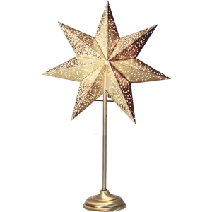 Gwiazda stojąca złota ANTIQUE 55cm wysokości metalowa podstawa wymienne żarówki LED E14