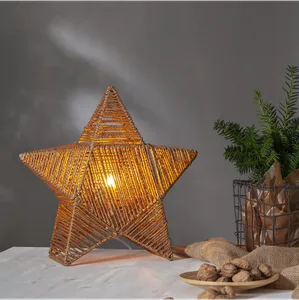 Gwiazda stołowa brązowa RAPPE 43cm wymienne żarówki LED E14