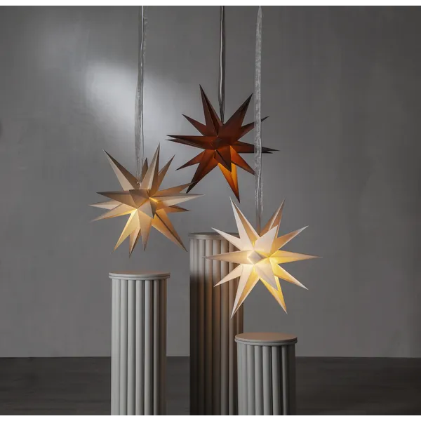 Gwiazda wisząca beżowa 3D DECEMBER 55cm — zdjęcie 5