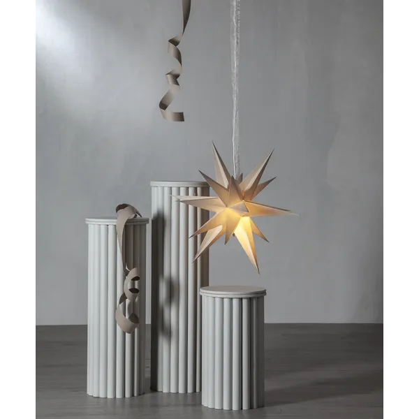 Gwiazda wisząca beżowa 3D DECEMBER 55cm — zdjęcie 6