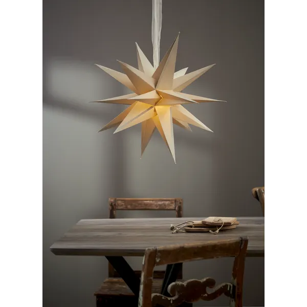 Gwiazda wisząca beżowa 3D DECEMBER 55cm — zdjęcie 7