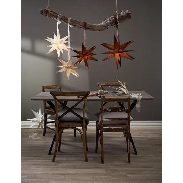 Gwiazda wisząca beżowa 3D DECEMBER 55cm — zdjęcie 8