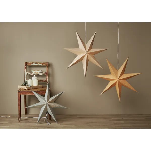 Gwiazda wisząca beżowa COTTON 60cm — zdjęcie 4