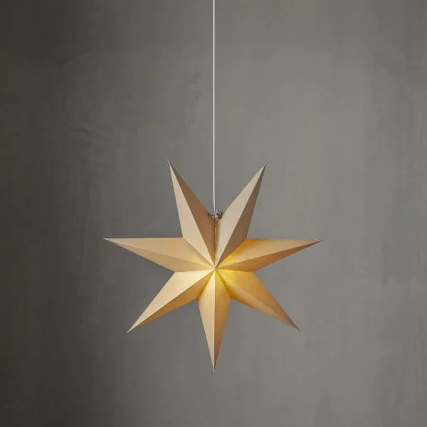 Gwiazda wisząca beżowa PLAIN 45cm — zdjęcie 2