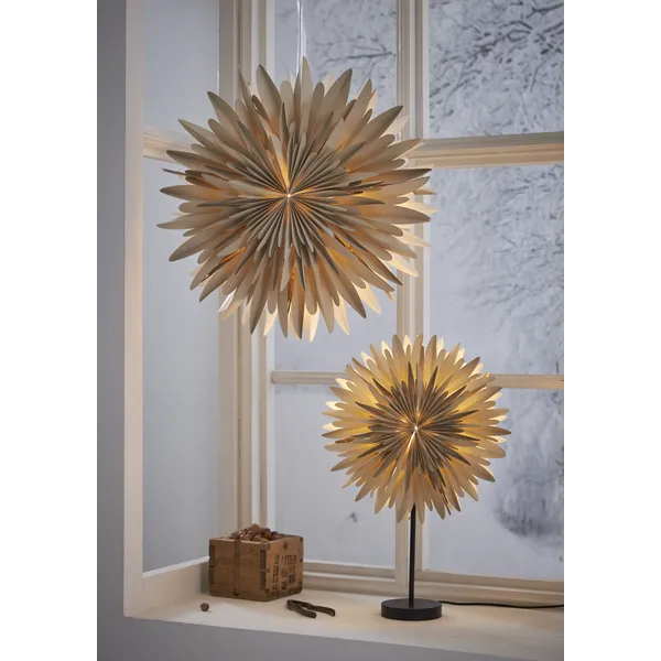 Gwiazda wisząca beżowa WINTER 60cm — zdjęcie 5