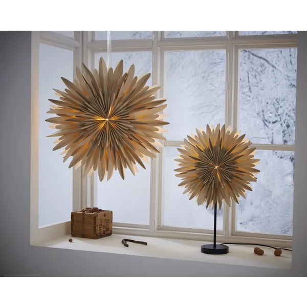 Gwiazda wisząca beżowa WINTER 60cm — zdjęcie 6