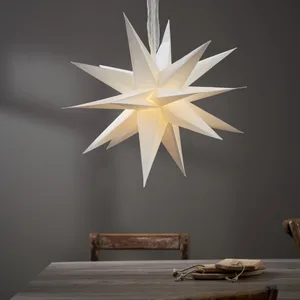 Gwiazda wisząca biała 3D DECEMBER  55cm