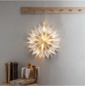 Gwiazda wisząca biała Led FLINGA 45cm na baterie