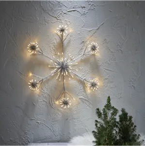 Gwiazda wisząca biała ciepła Led SNOWFLAKE 60cm