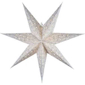 Gwiazda wisząca biało-srebrna DAZZLING 115 cm