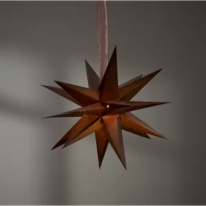 Gwiazda wisząca brązowa 3D DECEMBER 43cm