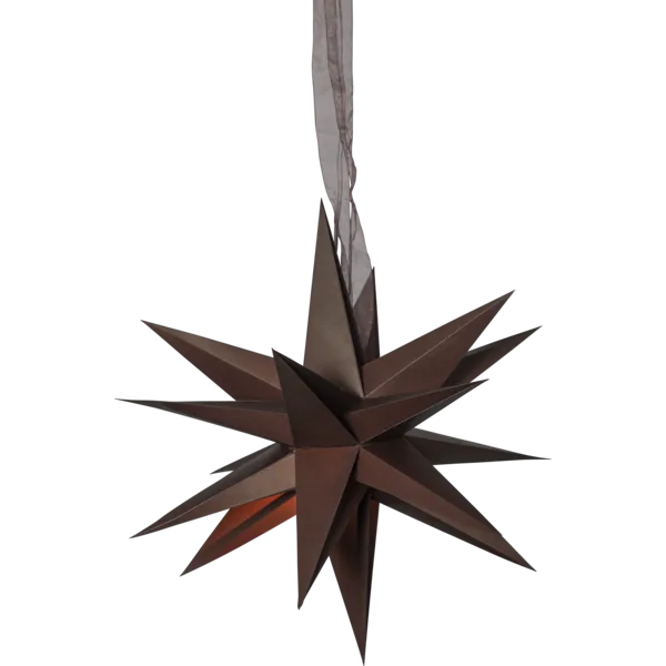 Gwiazda wisząca brązowa 3D DECEMBER 43cm — zdjęcie 2