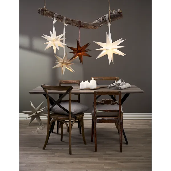 Gwiazda wisząca brązowa 3D DECEMBER 43cm — zdjęcie 4