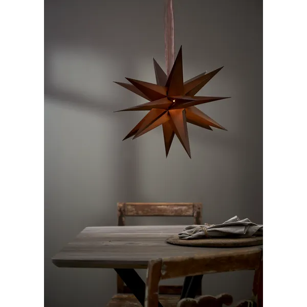 Gwiazda wisząca brązowa 3D DECEMBER 43cm — zdjęcie 9