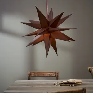 Gwiazda wisząca brązowa 3D DECEMBER 55cm