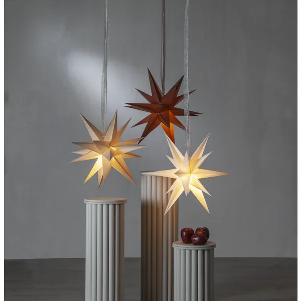Gwiazda wisząca brązowa 3D DECEMBER 55cm — zdjęcie 4
