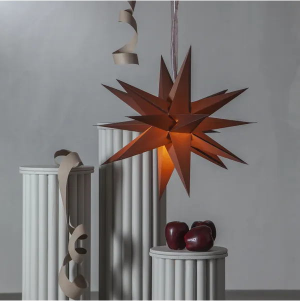 Gwiazda wisząca brązowa 3D DECEMBER 55cm — zdjęcie 5