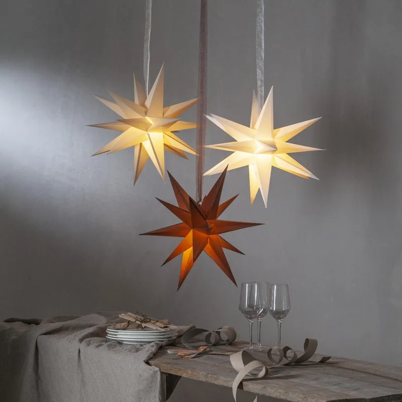 Gwiazda wisząca brązowa 3D DECEMBER 55cm — zdjęcie 8