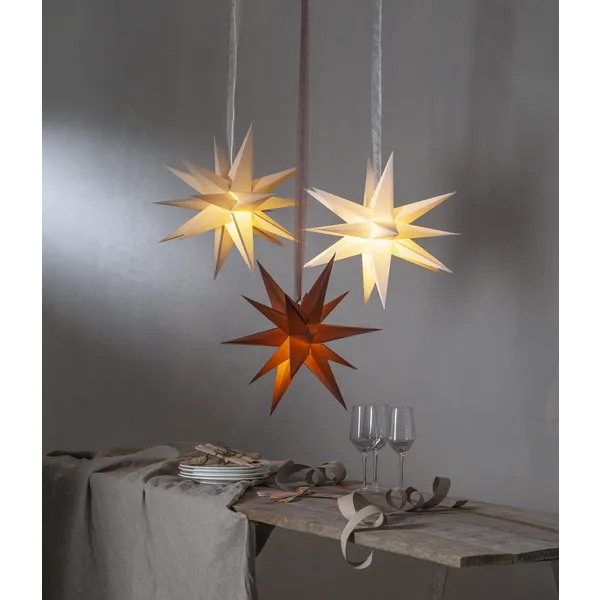 Gwiazda wisząca brązowa 3D DECEMBER 55cm — zdjęcie 9